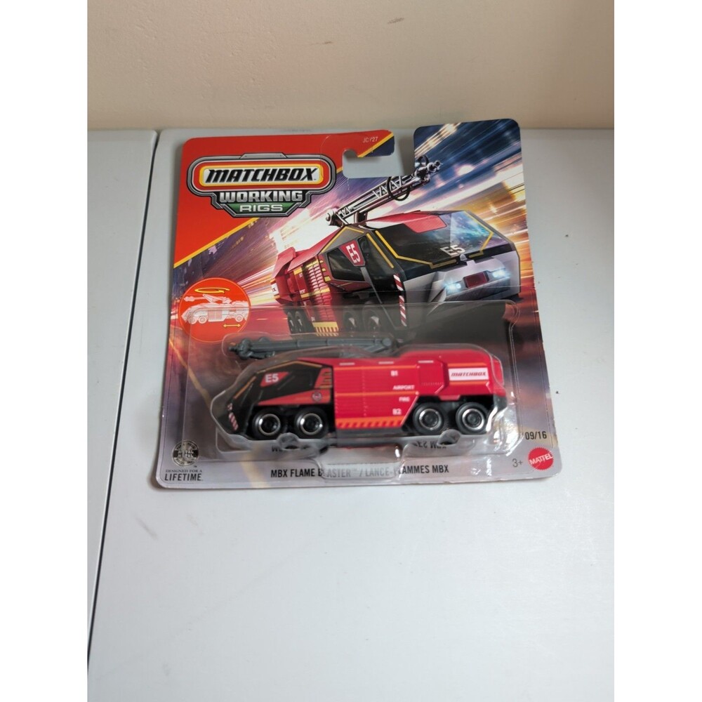 Matchbox Working Rigs MBX Flame Blaster 2023 1:64 Diecast Red/Black Unopened